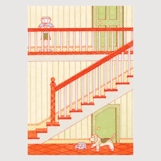Radio Controlled – playful Japanese art print by Sakie Suzuki