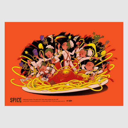 SPICE – whimsical food-themed Japanese art print by PHI