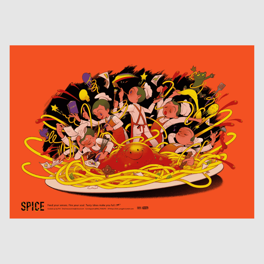 SPICE – whimsical food-themed Japanese art print by PHI